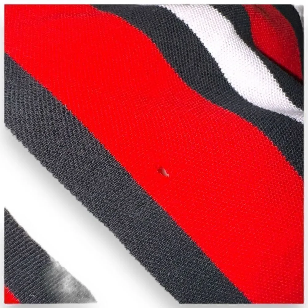 Polo Ralph Lauren Red & White Stripes Pique Mesh Polo L